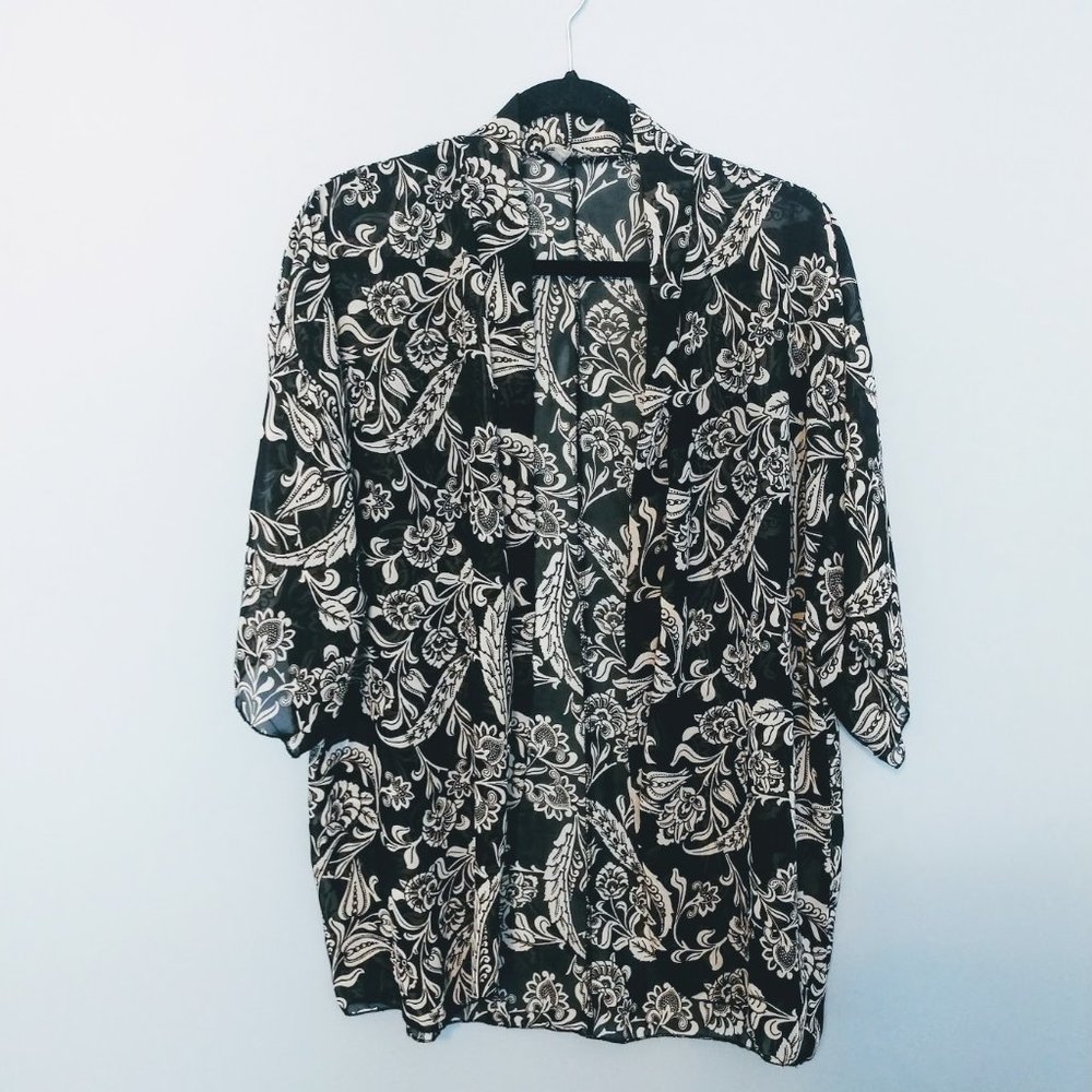 Charlotte Russe Floral Sheer Kimono